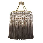 Люстра плетеная с кисточками на золотистом каркасе Boho Tassel Chandelier варинант исполнения - 2 | Loft Concept в Челябинске