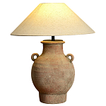 Настольная лампа керамическая с ручками и тканевым абажуром Eastern Tale варинант исполнения - 2 | Loft Concept в Челябинске