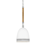 Подвесной светильник белый колоколообразный с декоративной обмоткой из веревки Hinkley варинант исполнения - 1 | Loft Concept в Челябинске