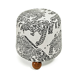 Пуф Wakonda с Круглыми ножками Черно-Белый орнамент варинант исполнения - 2 | Loft Concept в Челябинске