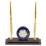 Часы настольные с двумя ручками из натурального камня Stone Clock варинант исполнения - 4 | Loft Concept в Челябинске