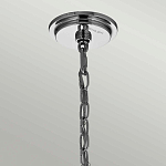 Люстра круглая цвета хром с вертикальными стеклянными трубками и круглыми подвесками Kichler варинант исполнения - 3 | Loft Concept в Челябинске