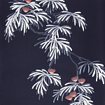 Обои ручная роспись Silk Tree Special Colourway on Empire Blue dyed silk варинант исполнения - 1 | Loft Concept в Челябинске