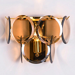 Бра с круглыми стеклянными подвесками Cardiel Amber Glass Wall Lamp варинант исполнения - 2 | Loft Concept в Челябинске