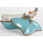 Фарфоровая шкатулка с птицей Eden Garden Blue варинант исполнения - 5 | Loft Concept в Челябинске