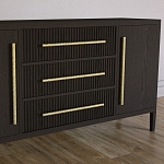 Буфет Primo с тремя ящиками и двумя фасадами Темный орех варинант исполнения - 3 | Loft Concept в Челябинске