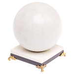 Шар декоративный на подставке из натурального камня Мрамор Белый Natural Stone Spheres 11 см варинант исполнения - 1 | Loft Concept в Челябинске