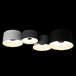 Потолочный светильник с 4-мя цилиндрическими абажурами белого серого и черного цвета Urban Dome варинант исполнения - 2 | Loft Concept в Челябинске