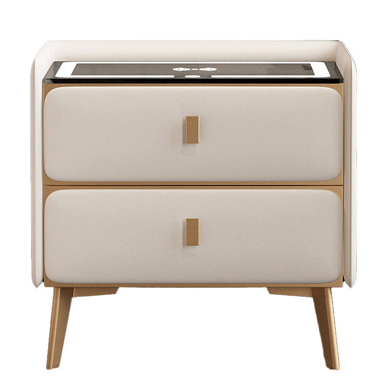 Умная прикроватная тумбочка c зарядкой для телефона Nightstand Smart Молочный Серый Терракотовый Бежевый Умная прикроватная тумбочка c зарядкой для телефона Nightstand Smart Молочный Серый Терракотовый Бежевый в Челябинске | Loft Concept