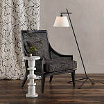 Торшер с черным наклонным корпусом и конусовидным абажуром Black Tripod варинант исполнения - 5 | Loft Concept в Челябинске