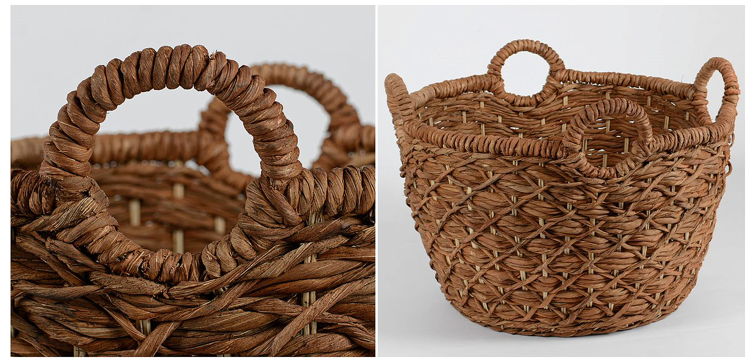 Корзина плетеная Wicker basket 4 handles Корзина плетеная Wicker basket 4 handles - Loft-Concept в Челябинске