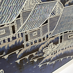 Картина ручная вышивка бисером Ночной пейзаж Night Boat Bay варинант исполнения - 2 | Loft Concept в Челябинске