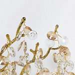 Бра золотого цвета с ветвями и прозрачными хрустальнымих подвесками Droplet Chandelier варинант исполнения - 3 | Loft Concept в Челябинске