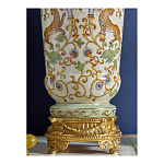 Ваза из фарфора на бронзовом основании Turquoise Blooming Garden варинант исполнения - 6 | Loft Concept в Челябинске