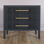 Тумба Primo  с тремя ящиками шпон Черный дуб варинант исполнения - 2 | Loft Concept в Челябинске