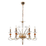 Люстра с 6-ю лампочками и изогнутыми прозрачными элементами из стекла Twisted Glass Candles Chandelier варинант исполнения - 2 | Loft Concept в Челябинске