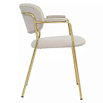 Стул Singer Chair с подлокотниками серый на золотистых ножках варинант исполнения - 2 | Loft Concept в Челябинске