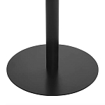 Круглый обеденный стол с белой мраморной столешницей White Tabletop on Black Base варинант исполнения - 5 | Loft Concept в Челябинске