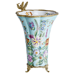 Ваза со стрекозой из фарфора с бронзовыми элементами Paradise Dragonfly варинант исполнения - 2 | Loft Concept в Челябинске