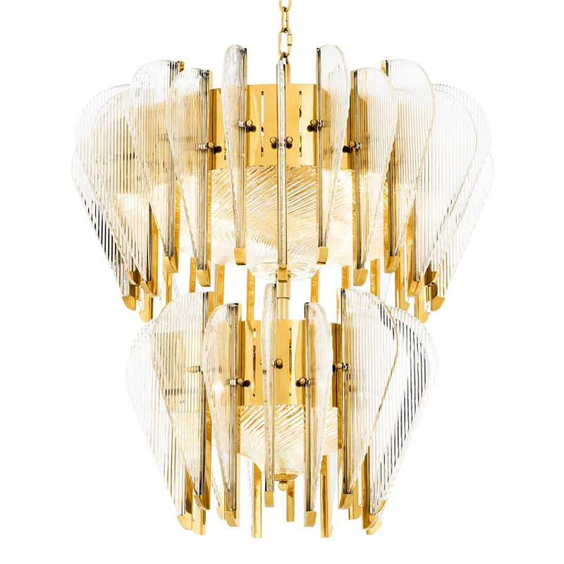 Люстра Chandelier Canzone Золотой Прозрачное Стекло Люстра Chandelier Canzone Золотой Прозрачное Стекло в Челябинске | Loft Concept
