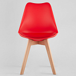 Стул с основой из пластика и мягким сиденьем Arvika Red варинант исполнения - 2 | Loft Concept в Челябинске