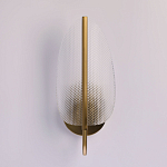 Бра с изогнутым рельефным плафоном Textured Glass варинант исполнения - 3 | Loft Concept в Челябинске