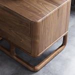 Прикроватный деревянный столик с 2-мя ящиками Moon Walnut Furniture варинант исполнения - 5 | Loft Concept в Челябинске