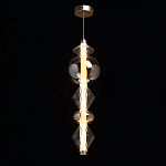 Подвесной светильник с вертикальной композицией из прозрачных и янтарных стеклянных шаров и ромбов Gabriel Scott Luna варинант исполнения - 13 | Loft Concept в Челябинске