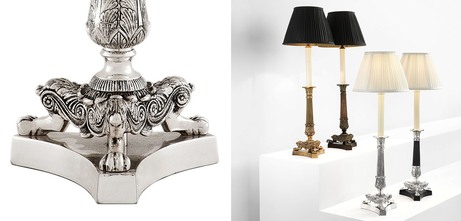 Настольная лампа Eichholtz Table Lamp Perignon Silver Настольная лампа Eichholtz Table Lamp Perignon Silver - Loft-Concept в Челябинске