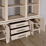 Модульный стеллаж Primo из трех составных элементов Светлый дуб варинант исполнения - 5 | Loft Concept в Челябинске