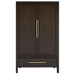 Шкаф платяной Primo с выдвижными ящиками шпон Темный орех варинант исполнения - 1 | Loft Concept в Челябинске