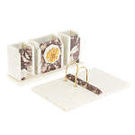 Настольный письменный набор из мрамора и креноида с гербом России Marble Accessory варинант исполнения - 2 | Loft Concept в Челябинске