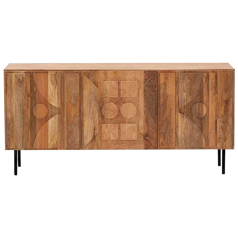 Деревянный комод Tono Wooden Chest of Drawers Коричневый Черный Деревянный комод Tono Wooden Chest of Drawers Коричневый Черный в Челябинске | Loft Concept