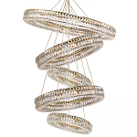 Вертикальная Многоярусная композиция из круглых Хрустальных светильников Elizabeth Золото варинант исполнения - 1 | Loft Concept в Челябинске