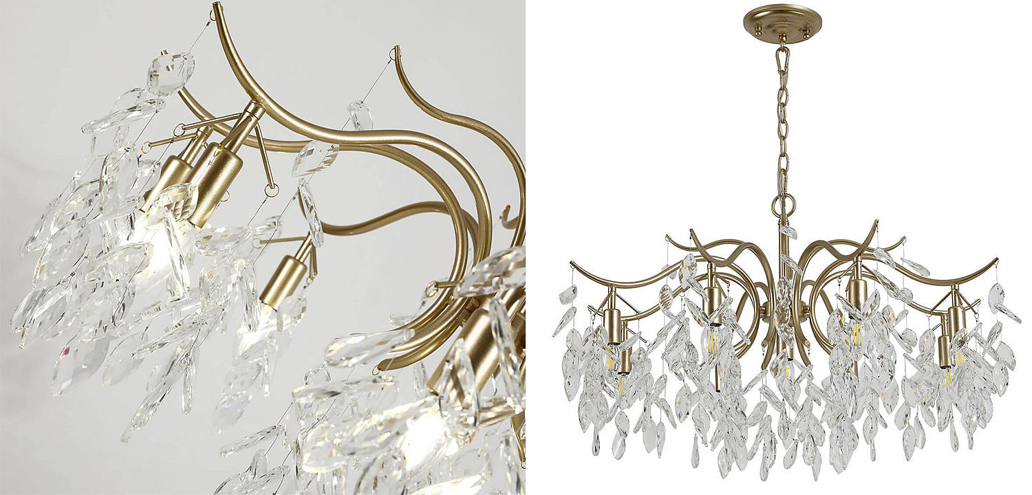 Люстра Hanging Crystal Leaves Chandelier 83 Люстра Hanging Crystal Leaves Chandelier 83 - Loft-Concept в Челябинске