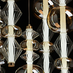 Люстра с плафонами из прозрачного и янтарного стекла в виде шаров и ромбов Gabriel Scott Luna варинант исполнения - 5 | Loft Concept в Челябинске