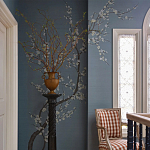 Обои ручная роспись Nara Original colourway on Summer Sky slub silk варинант исполнения - 1 | Loft Concept в Челябинске