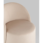 Пуф Loreen со спинкой вращающийся велюр молочный варинант исполнения - 2 | Loft Concept в Челябинске