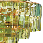 Люстра круглая каскадная Glow of Green Shades зеленое стекло варинант исполнения - 1 | Loft Concept в Челябинске