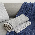 Плед из хлопка серого цвета Waffle Comfort варинант исполнения - 5 | Loft Concept в Челябинске