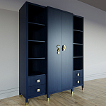 Большой шкаф с витриной Elsa Dreams Blue варинант исполнения - 1 | Loft Concept в Челябинске