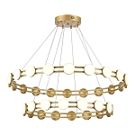 Люстра двухъярусная с круглыми светодиодными источниками света Maxine Light варинант исполнения - 6 | Loft Concept в Челябинске