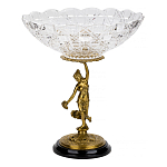 Чаша стеклянная прозрачная на бронзовой подставке с фигуркой девушки Eden Garden варинант исполнения - 1 | Loft Concept в Челябинске