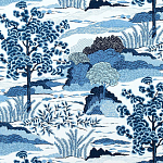 Ткань Blue landscape синий пейзах T3-89 варинант исполнения - 2 | Loft Concept в Челябинске