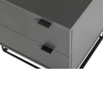 Тумба прикроватная цвета графит с ящиками Strict Lines варинант исполнения - 7 | Loft Concept в Челябинске