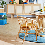 Кресло из ротанга с сиденьем из велюра Vini Rattan Armchair варинант исполнения - 6 | Loft Concept в Челябинске