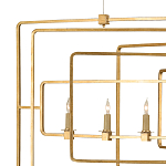 Люстра золотая из пересекающихся прямоугольных элементов Thin Intersecting Rectangles варинант исполнения - 1 | Loft Concept в Челябинске