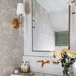 Зеркало прямоугольное в фактурной золотой раме Reflective Fabric варинант исполнения - 3 | Loft Concept в Челябинске