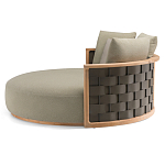 Дизайнерский уличный диван из массива дерева с плетеной спинкой PALINFRASCA Sofa варинант исполнения - 12 | Loft Concept в Челябинске