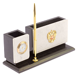 Настольный письменный набор из мрамора с часами и ручкой Marble Accessory варинант исполнения - 2 | Loft Concept в Челябинске